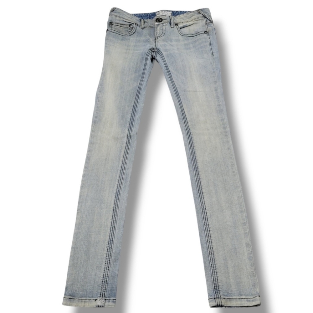 Free People Jeans Size 25 W28"xL31.5" Ankle Skinny Jeans Stretch Low Rise Jeans